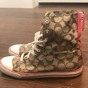 Coach logo high top shoes